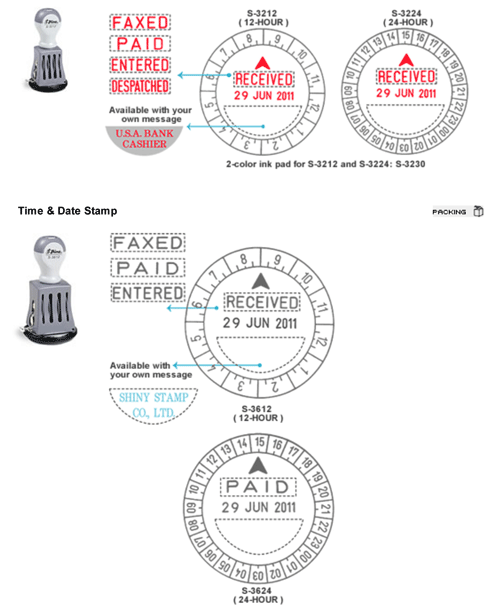 مهر ساعت دار